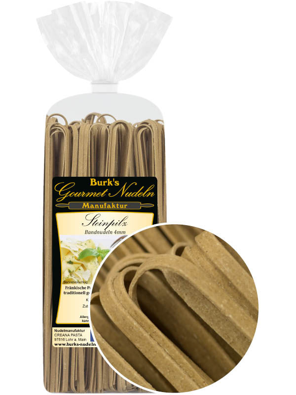Burks_Manufaktur_Gourmet_Steinpilz_Tagliatelle_Bandnudeln_4mm_extra_lang_gewalzt_Pasta_Funghi_Porcini_250gr